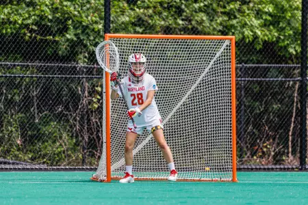 Goalie Julia Hammerschlag (28)
Maryland Women's Lacrosse at the NCAA Tournament Round 2 vs. JMU at the Field Hockey and Lacrosse Complex in College Park, MD on Sunday, May 12, 2024.
Rose Fernandes/ Maryland Athletics