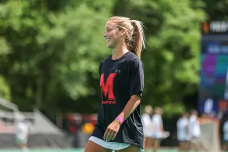 Midfielder Lexi Dupcak (16)
Maryland Women's Lacrosse in the Quarterfinals of the NCAA Tournament against Florida at the Field Hockey and Women's Lacrosse Complex in College Park, MD on Thursday May 16, 2024.
Allison Mize/Maryland Terrapins