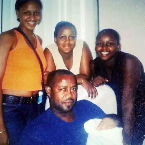 Kayla Thorpe as a child with her family