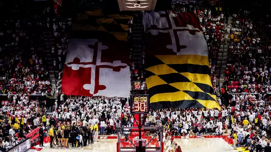 WBB Flag Drop vs Iowa Feb. 3, 2024 fans crowd