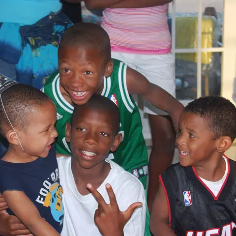 Brayden Martin with Walt Williams' sons