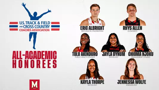 2024 Track & Field USTFCCCA All-Academic Honorees Graphic