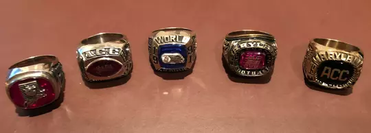 Stan Gelbaugh's championship rings