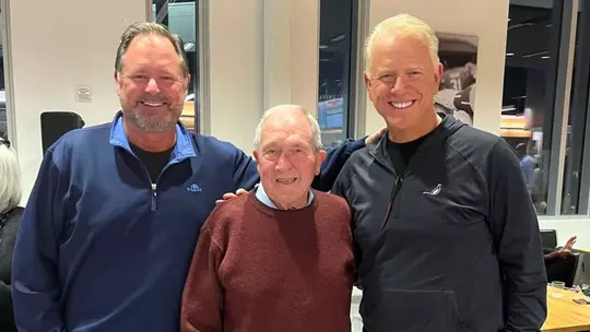 Stan Gelbaugh, Bobby Ross and Boomer Esiason