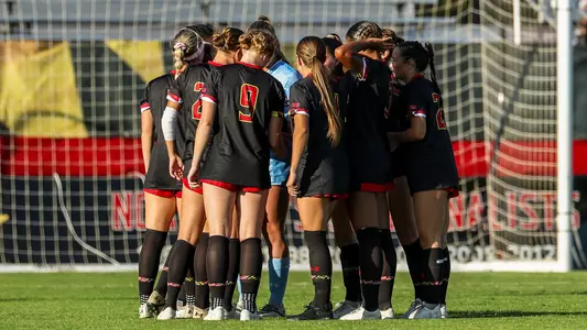 Women's Soccer Team Huddle Before Match