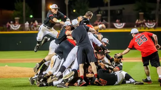 Team Celebration after winning the 2014 NCAA Regionals