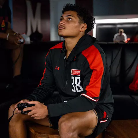 Maryland football student-athletes playing NCAA College Football 25