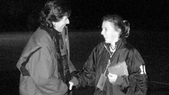 Autumn Welsh receiving the 1998 ACC Rookie of the Year Award