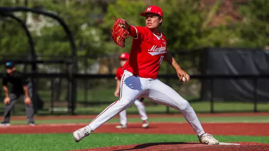 Omar Melendez Throws Pitch Against Northwestern