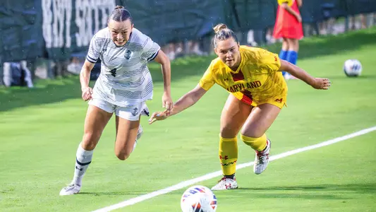 Kelsey Smith Battles for Ball Against Navy