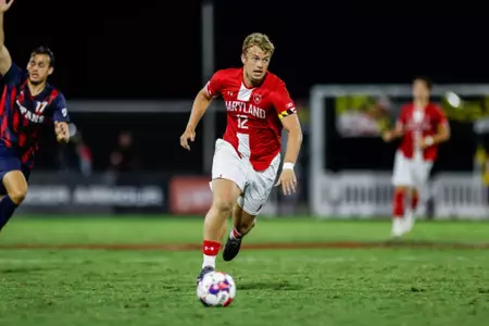 Forward Max Riley (12)
Maryland Men's Soccer vs. Detroit Mercy at Ludwig Field in College Park, MD on Friday August 30, 2024.
Allison Mize/Maryland Terrapins