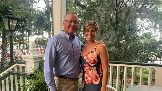 Patty Corson Robbins with her husband