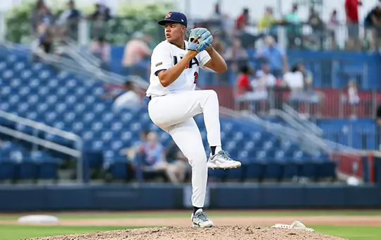 Omar Melendez playing for Team USA