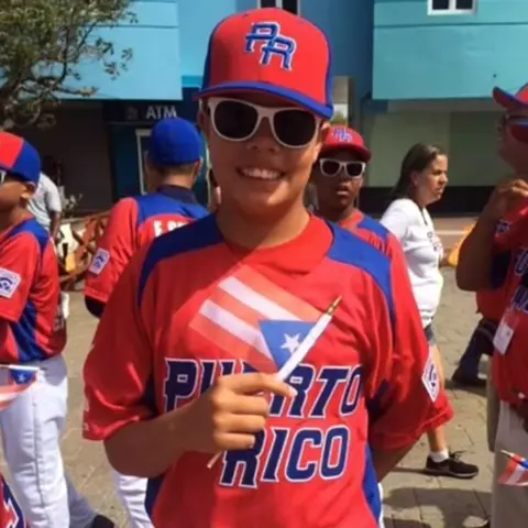 Omar Melendez as a youth player in Puerto Rico