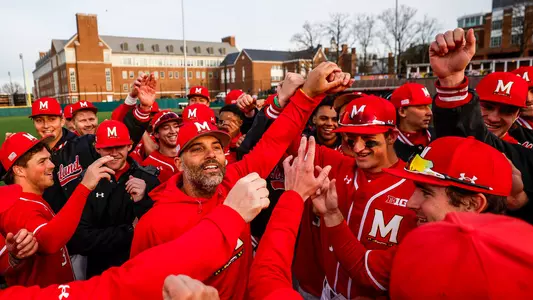 Team Postgame Huddle After Win over James Madison