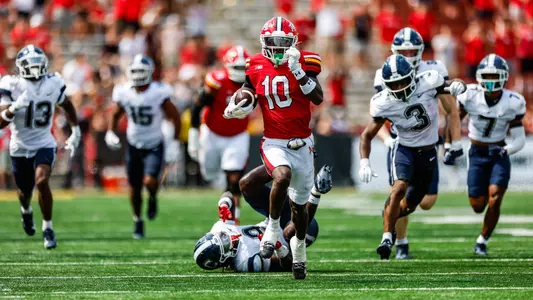 Tai Felton scoring a touchdown vs. UConn in the 2024 season opener