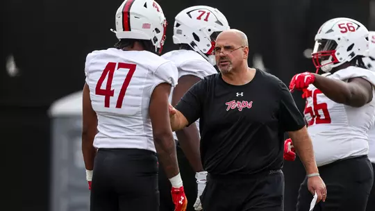 Assistant Offensive Line coach Damian Wroblewski