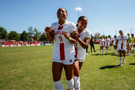 Defender Drew Bernard (11), Forward Peyton Bernard (3)
Maryland Women's Soccer vs. VCU at Ludwig Field in College Park, MD on Sunday September 8, 2024.
Allison Mize/Maryland Terrapins