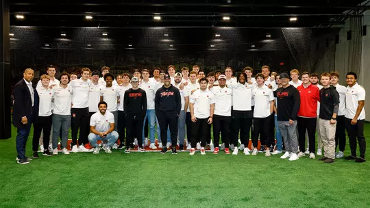 The Maryland Baseball team at the Stanley Bobb Baseball Performance Center opening