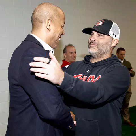 Damon Evans and Matt Swope at the Stanley Bobb Baseball Performance Center opening