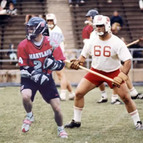 Scott Hochstadt and Ira Hochstadt at a Maryland alumni game