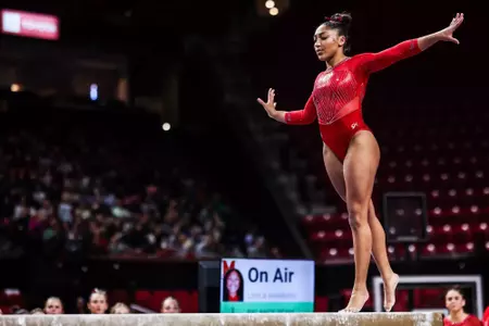 Layla Hammer
Maryland Gymnastics vs. #11 UCLA in the Xfinity Center Arena in College Park, MD on Saturday, January 18, 2025.
Dylan Davies/Maryland Athletics