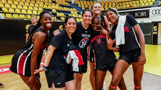 Christina Dalce with her teammates