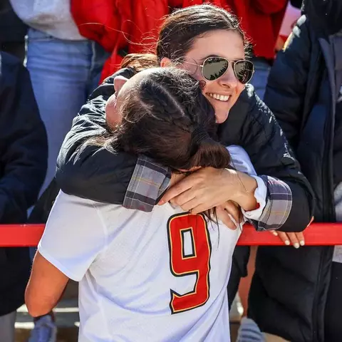 Catie May hugging Libby May
