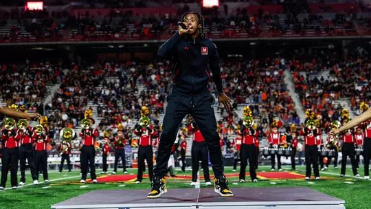 Mawty Maw performing at halftime of a Maryland football game in 2023