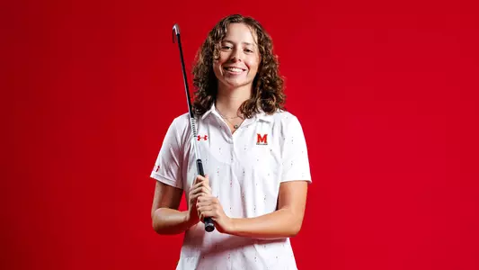 Julia Garcia posed red background
