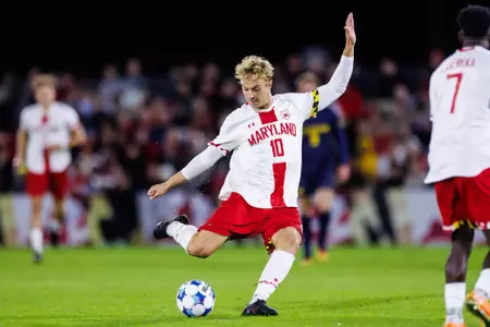 Midfielder Joseph Umberto Picotto (10)
Maryland Terrapins Men's Soccer vs Michigan Wolverines at Ludwig Field in College Park, MD on Friday, Oct. 10, 2025.
Allison Mize/Maryland Terrapins