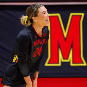 Ally Williams celebrates against Wisconsin