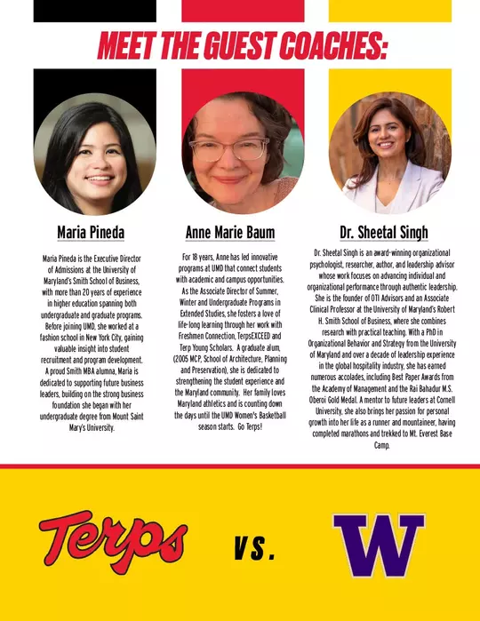 2025 Football Guest Coaches: Maria Pineda, Anne Marie Baum, Dr. Sheetal Singh