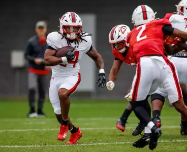 Running Back Iverson Howard (24)
Photos from Practice at Stephen M. Schanwald Outdoor Practice Fields at Jones-Hill House in College Park, MD on Tuesday, Oct. 14, 2025.
Dylan Davies/Maryland Terrapins