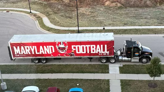 Maryland football travel equipment truck