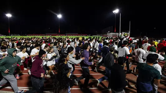 Maryland Men’s Basketball’s during the annual Midnight Mile at Ludwig Field in College Park, MD on October 24, 2024.