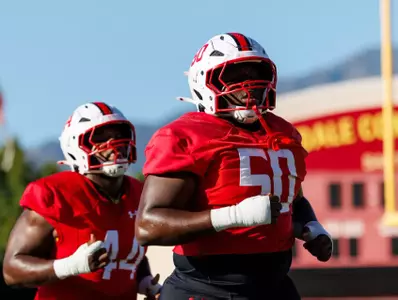Defensive Lineman EJ Moore Jr. (50)
Photos from Football Practice at Sartoris Field in Glendale, CA on Thursday, Oct. 16, 2025.
Grayson Belanger/Maryland Terrapins