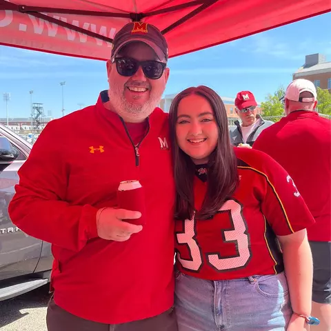Brooke Martin with her father