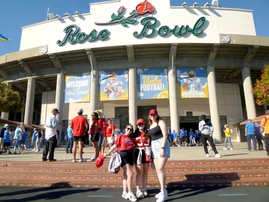 Brooke Martin at the Rose Bowl to see the Terps play in 2025