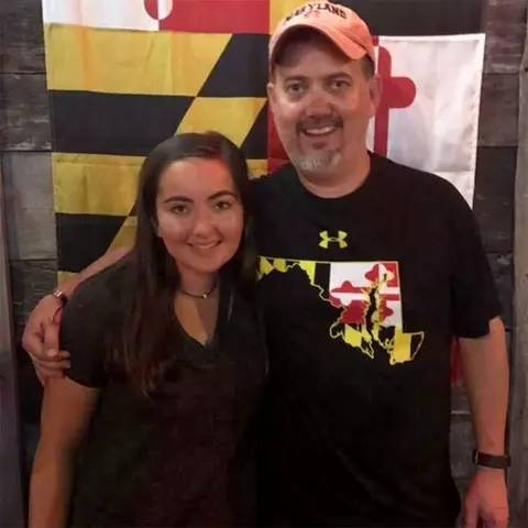 Brooke Martin with her father