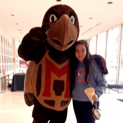 Brooke Martin with Testudo