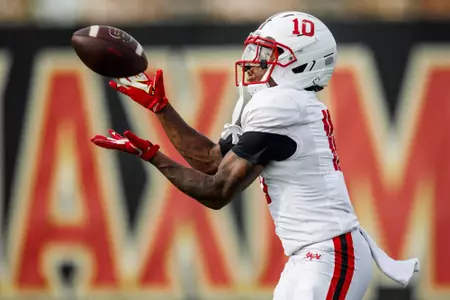 Wide Receiver Zymear Smith (10)
Photos from Practice at Jones-Hill House Outdoor Practice Fields in College Park, MD on Tuesday, Oct. 7, 2025.
Dylan Davies/Maryland Terrapins