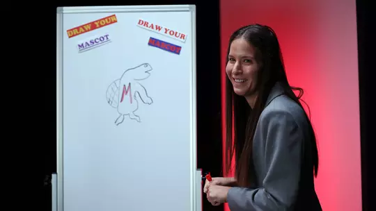 Yarden Garzon at 2025-26 Women's Basketball Big Ten Media Day