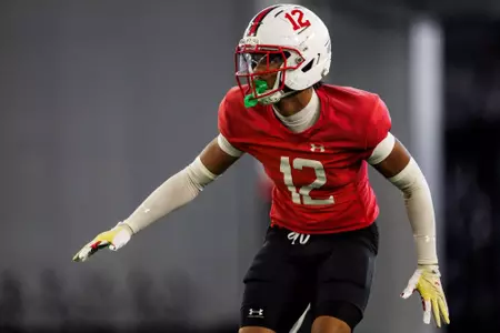 Defensive Back Jayden Shipps (12)
Photos from Practice at Jones-Hill House Indoor Practice Field in College Park, MD on Thursday, Oct. 9, 2025.
Dylan Davies/Maryland Terrapins