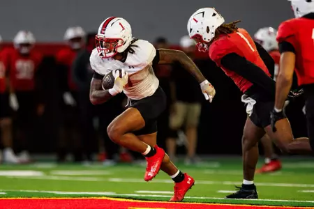 Wide Receiver Jalil Farooq (1)
Photos from Practice at Jones-Hill House Indoor Practice Field in College Park, MD on Thursday, Oct. 9, 2025.
Dylan Davies/Maryland Terrapins