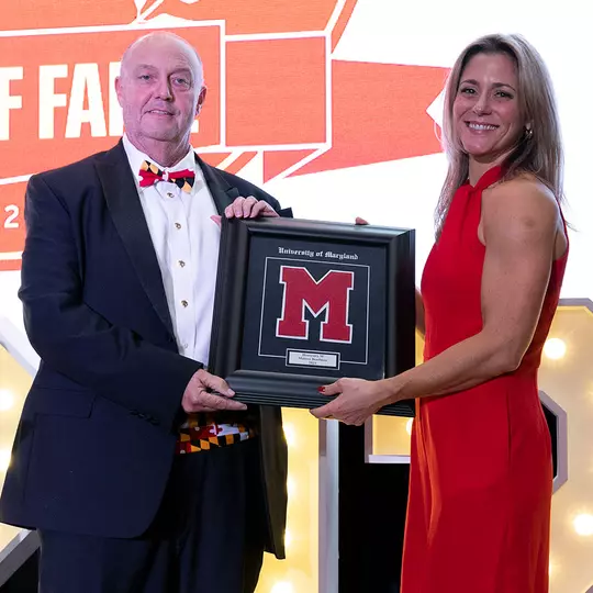 Marcos Bronfman ’81 with former M Club Executive Director Laura Chiriaco