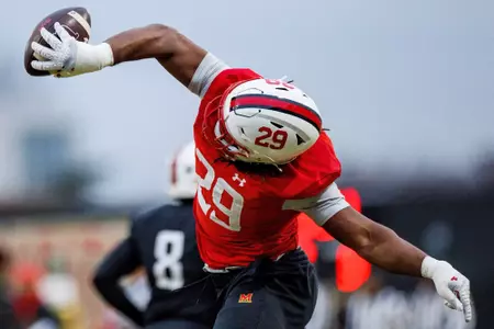 Defensive Line Sidney Stewart (29)
Photos from Practice at Jones-Hill House in College Park, MD on Tuesday, Nov. 18, 2025.
Dylan Davies/Maryland Terrapins