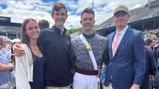Ryan Reynolds with her family at Army commissioning