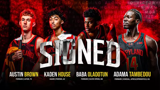 2026 Maryland Men's Basketball Signing Class Graphic