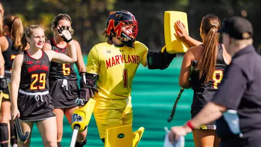 Alyssa Klebasko giving high five